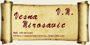 Vesna Mirosavić vizit kartica